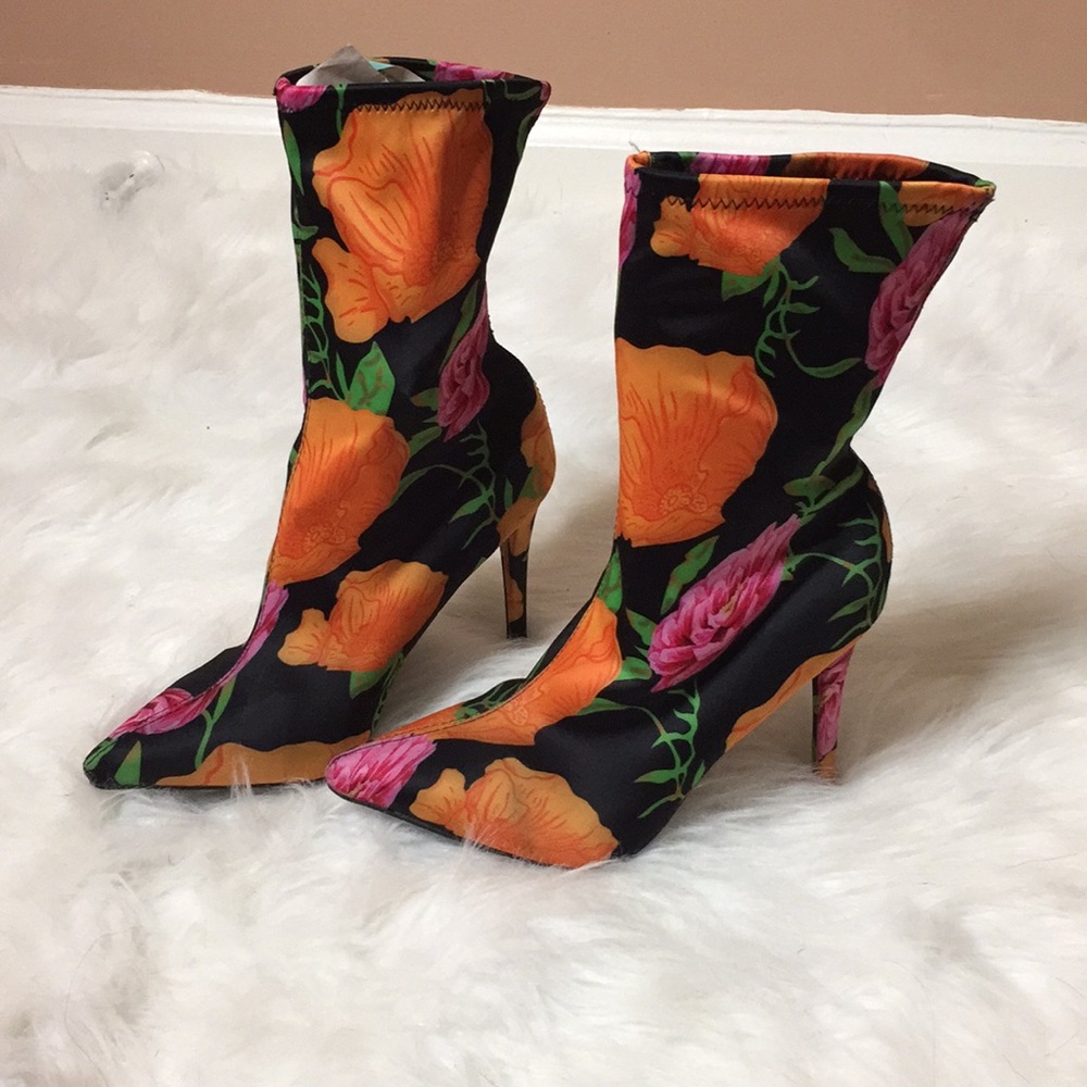Floral booties